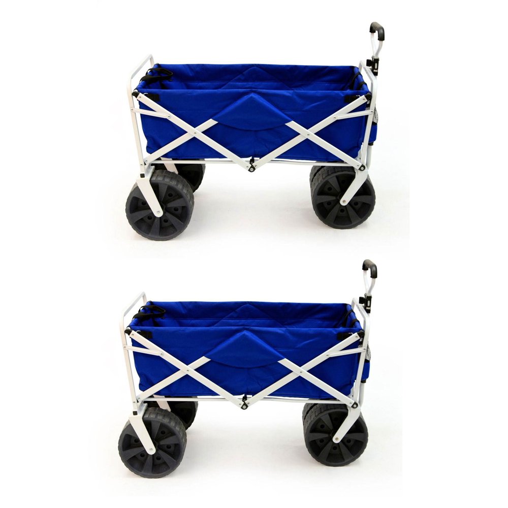 Mac Sports Collapsible Folding All Terrain Beach Utility Wagon Cart (2