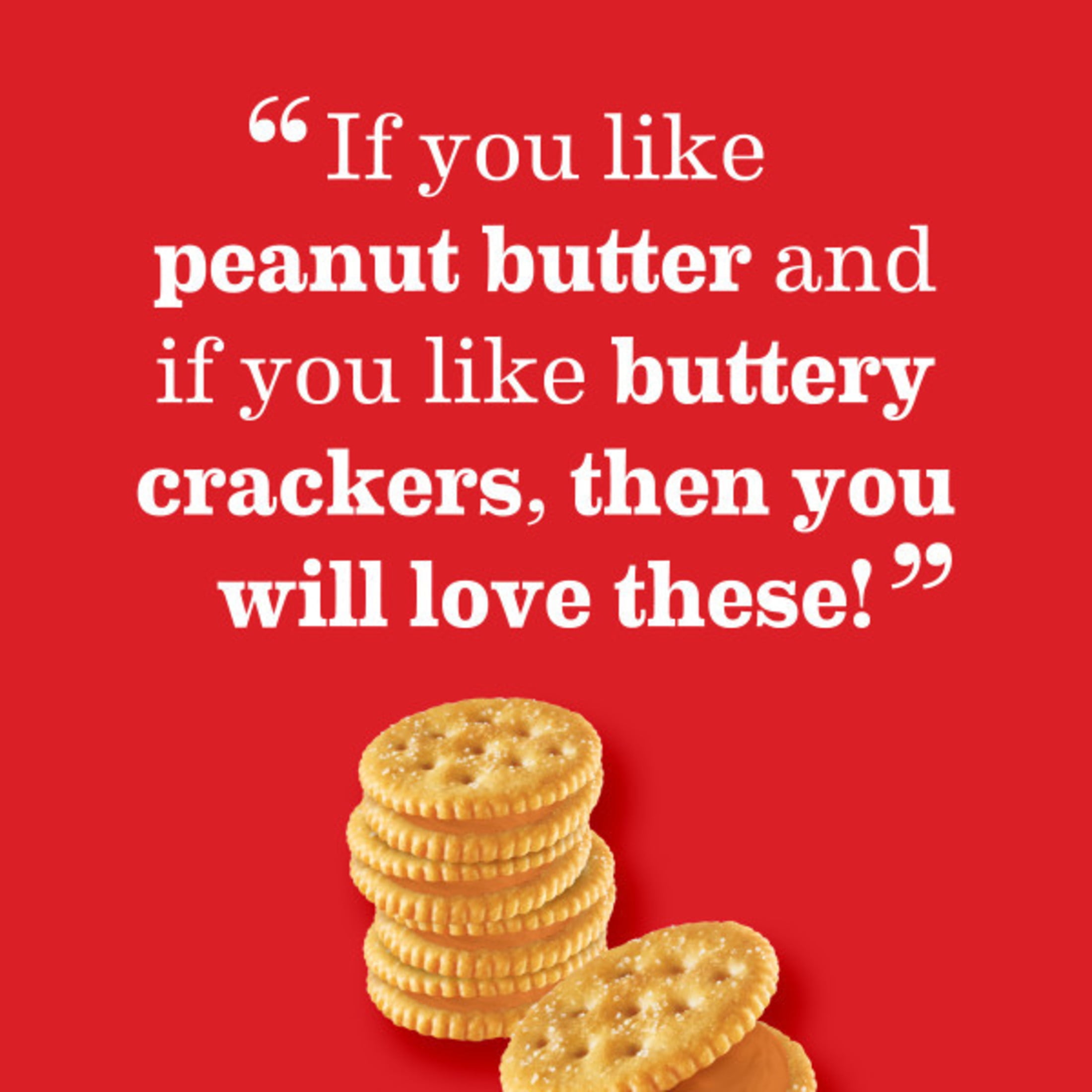 RITZ Peanut Butter Sandwich Crackers, Lunch Snacks, 30 Snack Packs (4 Crackers Per Pack)