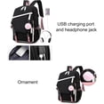 thumbnail image 5 of Alikpop College Kpop Laptop Adjustable Zipper Polyester School Backpacks with 3 Pockets, Purple, 5 of 9