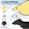 thumbnail image 2 of Picnic Blanket 200 x 150cm, Waterproof Picnic Mat, Lightweight Washable Plaid Picnic Blanket with Handle, Foldable, for Camping, Outdoor, Beach, Yellow, 2 of 5