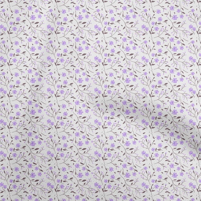 oneOone Rayon Medium Purple Fabric Floral Sewing Craft Projects Fabric Prints By Yard 56 Inch Wide