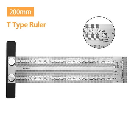 

Square Ruler and T-shaped Ruler Stainless Steel Line Ruler Line Ruler Woodwor