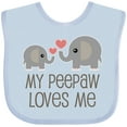 thumbnail image 3 of Inktastic My Peepaw Loves Me Grandchild Boys or Girls Baby Bib, 3 of 4