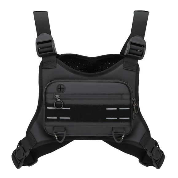Bolsa de pecho Muserise Sports resistente al agua para hombre, color negro
