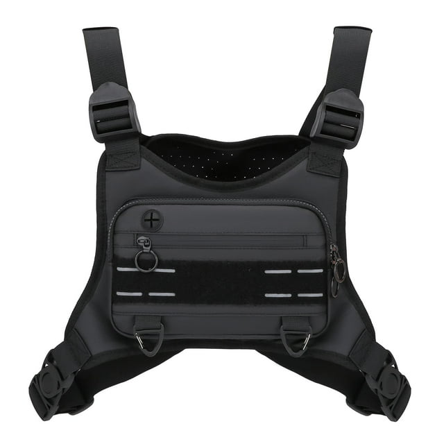 Bolsa de pecho Muserise Sports resistente al agua para hombre, color negro