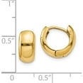 thumbnail image 5 of 14K Yellow Gold Hinged Hoop Earrings (7 X 6) Made In Turkey tm613, 5 of 6