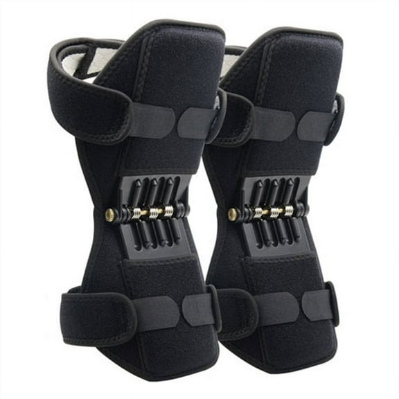 Knee Protection Booster,Joint Support Spring Knee Stabilizer Pad,Power Lift and Relief Knee Spring Loaded Knees Brace for Weak Legs Sports Training Squat Climbing Exercising