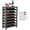 Black, variant on 8-Tier 72 Bottles Stackable Modular Wine Rack, Freestanding Wines Holder Display Shelf, Solid Bamboo Wood Storage Racks, Wobble-Free Shelves for Kitchens, Dining Rooms, Cellars, Natural Color