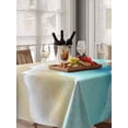 thumbnail image 6 of Teal Ombre Ocean Table Cloth, Waterproof Tablecloth for Rectangle Tables, Summer Beach Coastal Waves Gradient Reusable Washable Fabric Table Cover for Restaurant Kitchen Dining Tables 60"x84", 6 of 9