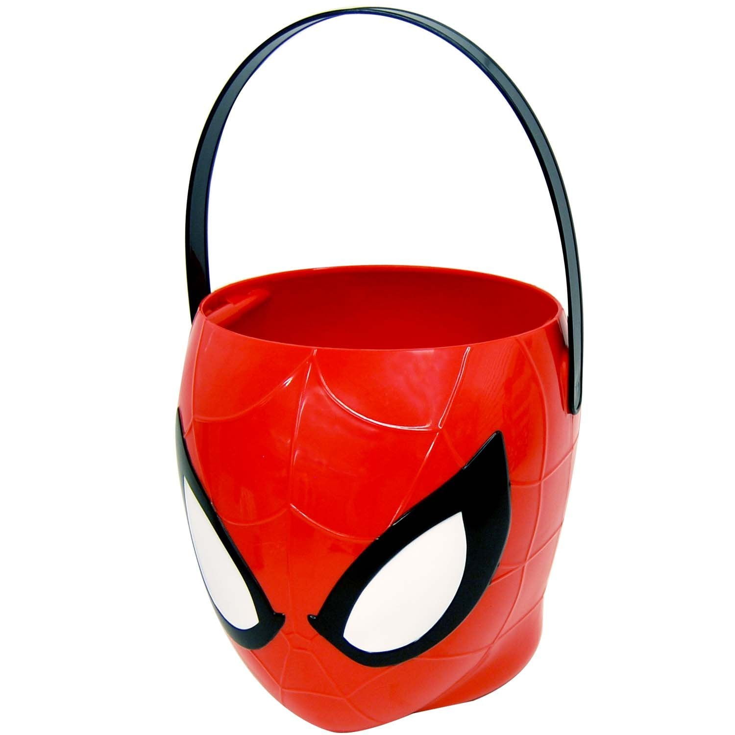 SpiderMan Figural Plastic Bucket, 3D plastic bucket in the shape of