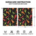 thumbnail image 2 of Boys Girls Kids Nursery Curtains Chili Red Peppers Print Pattern Window Drapes for Living Room Bedroom Playroom Decor Rod Pocket 52x63Inch 2 Panels, 2 of 2