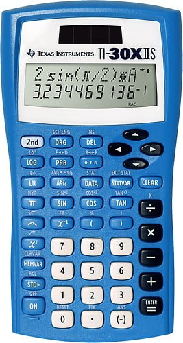 Two-Line Scientific Calculator NEW Texas Instruments TI30XIIS Blue 