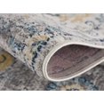 thumbnail image 4 of 5' Blue and Gray Round Geometric Washable Non Skid Area Rug, 4 of 9