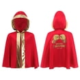 thumbnail image 1 of Runhomal Garçons Enfants Champion de Boxe Robe Boxeur Déguisement Boxeur Uniforme Capes à Capuche Cape Rouge Or 16, 1 of 6