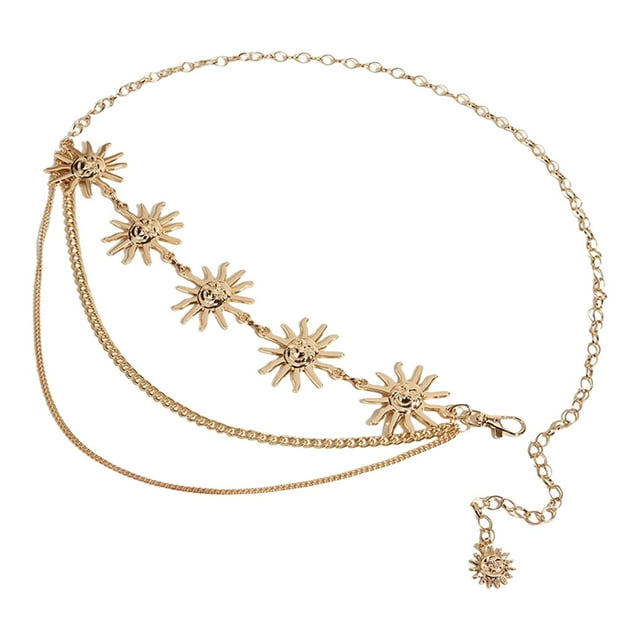 Cinturón de Cadena Sunnimix dorado para cintura fiesta cuerpo joyería