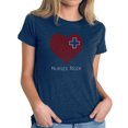 thumbnail image 1 of LA Pop Art Women's Premium Blend Word Art T-shirt - Nurses Rock, 1 of 2