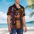 thumbnail image 4 of Lsque Five Nights At Freddy'S Pattern Hawaiian Shirt for Men Unisex Summer Beach Casual Short Sleeve Cotton Linen Button Down Shirts-Medium, 4 of 6