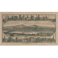thumbnail image 2 of Vintage Places 24x16 Black Ornate Wood Framed with Double Matting Museum Art Print Titled - Towanda-Pennsylvania 1880, 2 of 4
