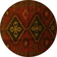 thumbnail image 1 of Ahgly Company Machine Washable Indoor Round Persian Yellow Traditional Area Rugs, 7' Round, 1 of 4