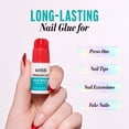 thumbnail image 4 of (8 pack) Kiss PowerFlex Maximum Speed Superior Strength Squeeze-On Nail Glue, 0.1 oz Bottle, 4 of 13