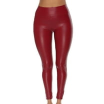 Wensltd Patent Faux Leather Leggings for Women High Waisted Butt Lifting Shiny Pants Concert Outfits