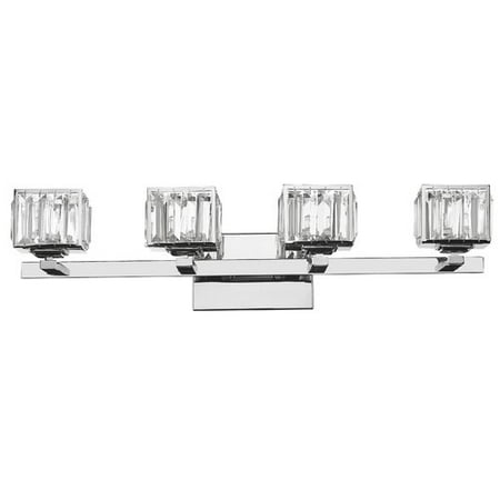 Bath Fixture Chrome Finish (CHLOE Lighting TRILLUMINATE Contemporary 4 Light Chrome Finish Crystal Globe Bath Vanity Wall Fixture 29