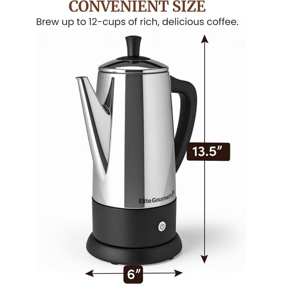 12-Cup Electric Coffee Percolator
