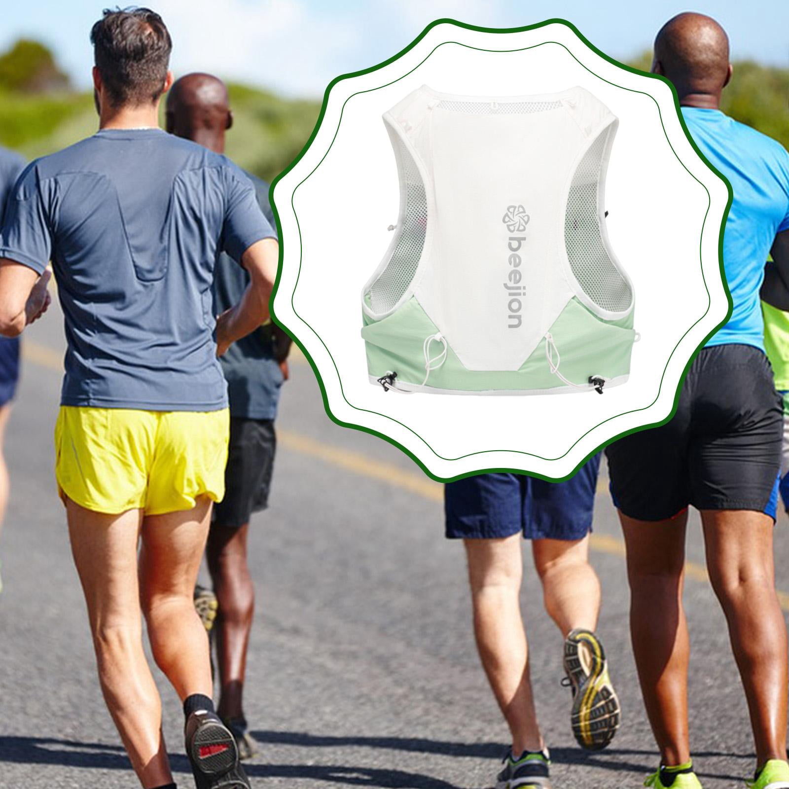 Nishiyuenyi Hydration Vest Multi Pockets Running Vest for Camping Trail Running Climbing L Green