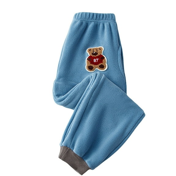 Hifoo Girls Jogger Pants Winter Warm Athletic Trousers Soft Casual Sweatpants Toddler Big Kids Comfortable Outdoor Play Boho Child Solid Color Slacks