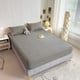 thumbnail image 1 of Summer Cool Sense Of Silk Bed Sheet Set Of Three Of Ice Silk Hats For Double Bed Bedroom Bed, 1 of 6