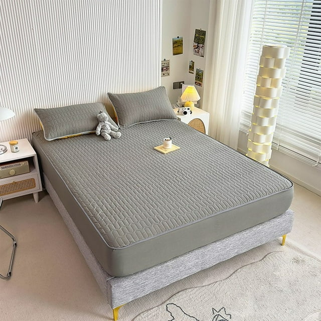 Xihbxyly Juego de Sábanas de Seda Helada Summer Cool, Transpirable y Suave, Fundas de Almohada de Secado Rápido, Sueño Confortable, Esencial para El Dormitorio, Tamaño Cama Doble, 200 X 150 Cm, Juego