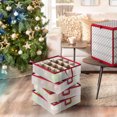 thumbnail image 5 of Hearth & Harbor Small Christmas Ornament Storage Box - Fits up to 64 Holiday Ornaments - Red Plastic Cube, 5 of 7