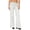 Polka dot white, variant on Women High Waisted Flare Pants Fold Over Waist Yoga Pants Stretchy Wide Leg Lounge Pants Casual Bell Bottom Trousers