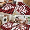thumbnail image 5 of Valentine's Day Area Rugs 4'x6', Washable Small Throw Rugs for Office Bathroom, Romantic Love Red Checkered Buffalo Indoor Outdoor Rug Non-Slip Low Pile Carpet Runner Reversible Floor Mats, 5 of 8