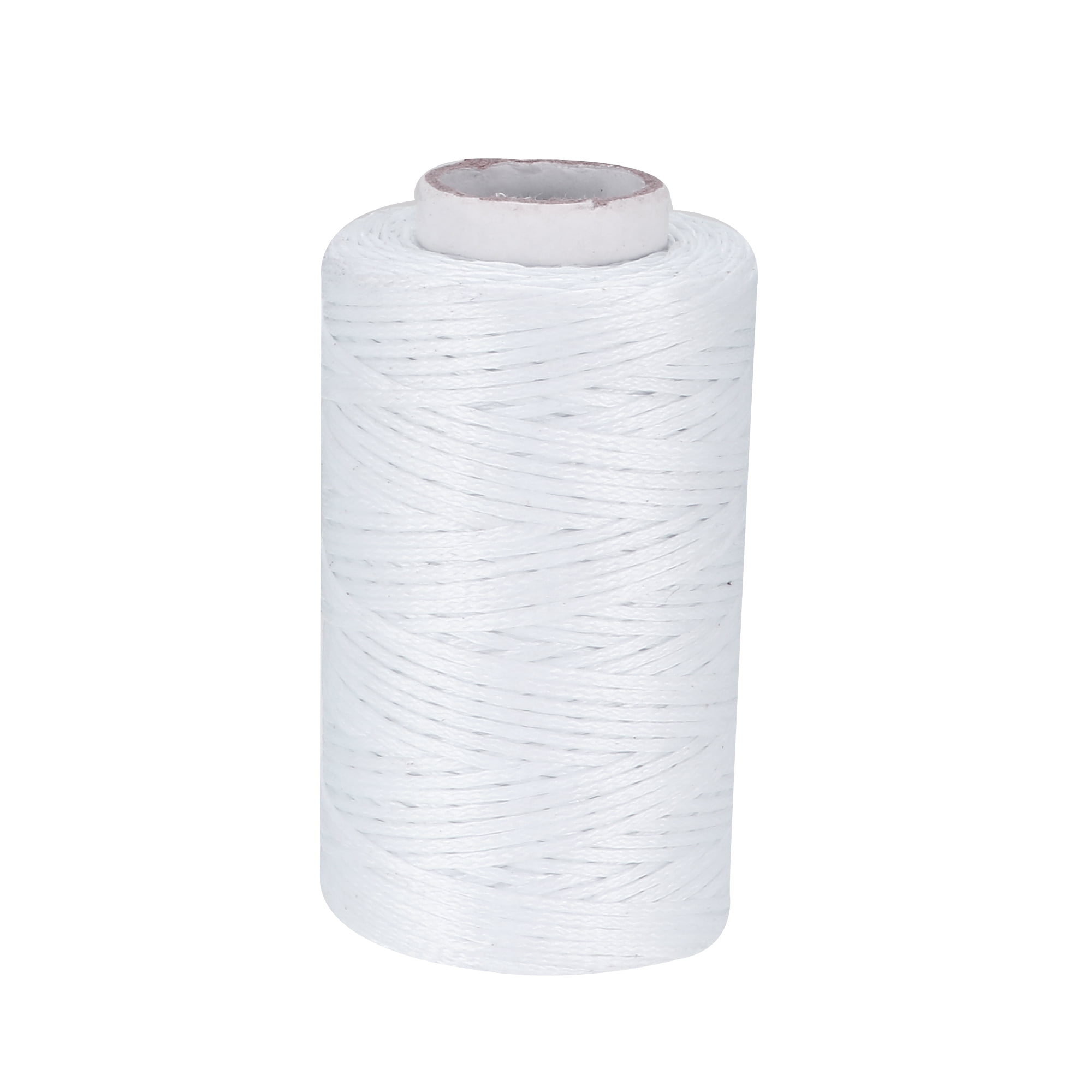 Crafts Leather Sewing Stitching Flat Waxed Thread String Cord (150D 1mm 50M, White ) Walmart
