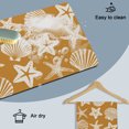 thumbnail image 6 of Orange Coastal Dish Drying Mats for Kitchen Counter, Starfish Shell Ocean Nautical Absorbent Coffee Bar Mat with Non-slip Rubber Backed Quick Drying Dish Rack Pad 16"x18", 6 of 9