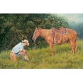 thumbnail image 2 of Dudley, June 14x11 Gold Ornate Wood Framed with Double Matting Museum Art Print Titled - Giving Thanks, 2 of 4