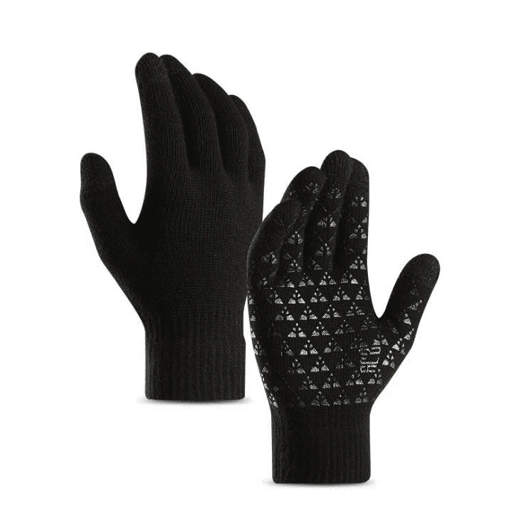 JIAHG Unisex Touch sreen Guanti Inverno Caldo Elastico Guanti A Maglia Smartphone Touch Gloves con Ananas Motivo Floreale 