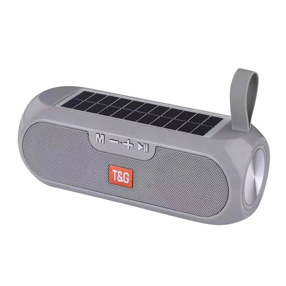 SuoKom Speakers Bluetooth Wireless Portable Solar Charging Speakers Column Waterproof Wireless Stereo Music Speaker Power Bank Boombox AUX FM Radio Big Bass Bluetooth Speakers On Clearance