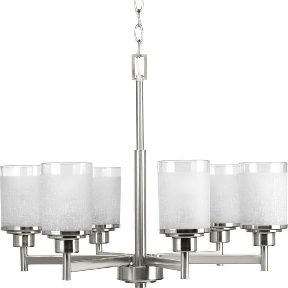 P4758-09-Progress Lighting-Alexa - Chandeliers Light - 6 Light in Modern style - 25 Inches wide by 19.75 Inches high-Brushed Nickel Finish
