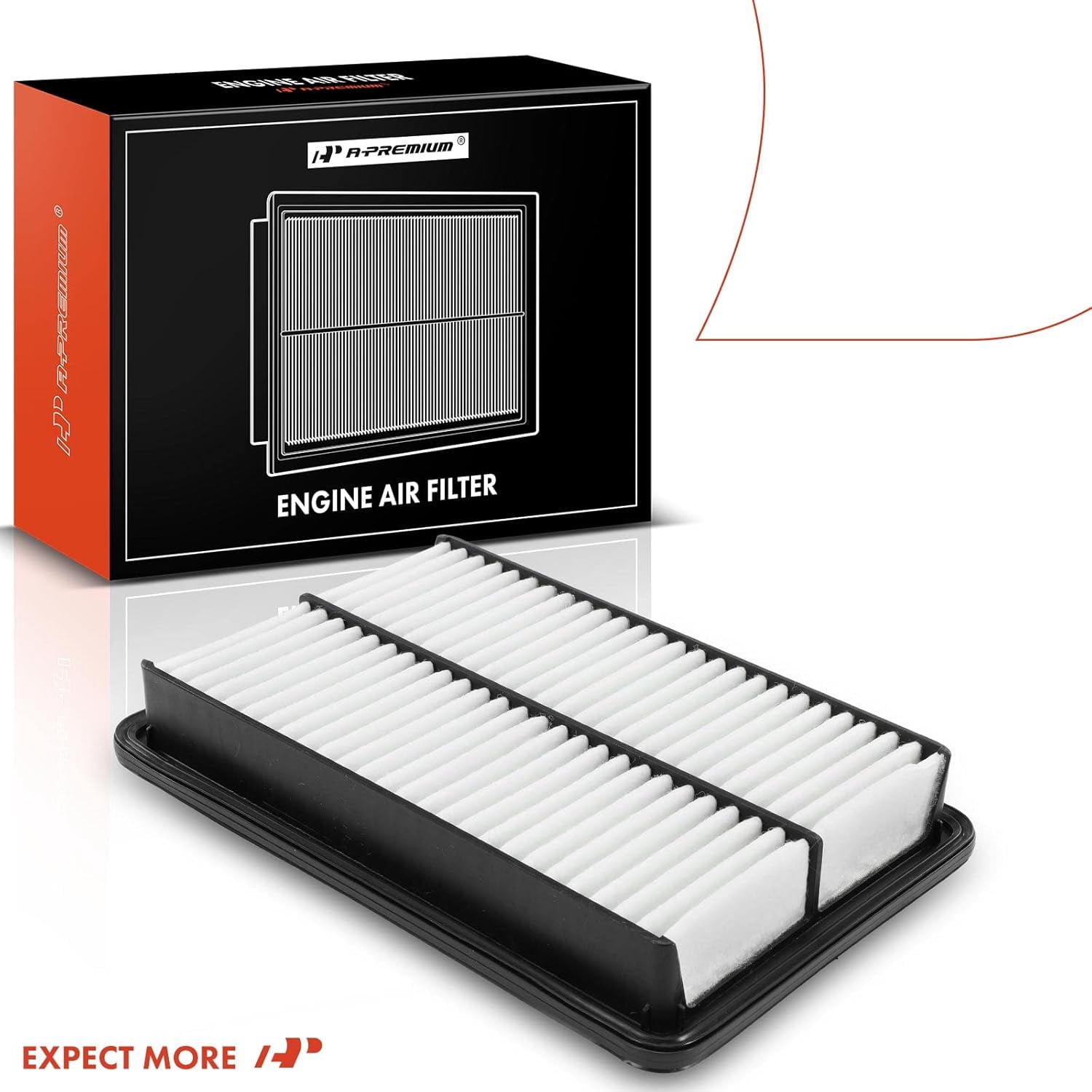 A-Premium 2-PC Engine Air Filter Compatible with Mazda Vehicles - 3 (2012-2018), 3 Sport (2012-2018), 6 (2014-2021), CX-5 (2013-2023) - L4 2.0L 2.5L - Naturally Aspirated Only