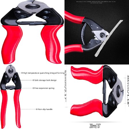 

Heavy Duty Stainless Steel Aircraft Cable Cutter - Strong and Thick Wire Rope Cutting Tool for Deck Stair and Railing Seals with a Large Diameter