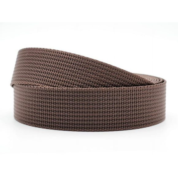 CRAFTMEMORE 1.5 Inch Heavy Nylon Webbing - Straps for Arts and Crafts Luxury Bag Strap High Density Webbing (5 Yards Brown)