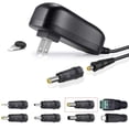 thumbnail image 2 of Adaptador AC/DC Universal SoulBay Negro Versión Mejorada Regulable Multi-Voltaje con 8 Conectores Se, 2 of 8