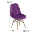 thumbnail image 6 of Flash Furniture Shaggy Dog Purple Accent Chair, 6 of 12