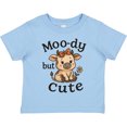 thumbnail image 3 of Inktastic Cute Moody Cow with Bow and Flower Boys or Girls Toddler T-Shirt, 3 of 5