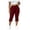 *Wine, variant on VBVC Women's Plus Bow Knot Split Hem Capri Leggings , High Waisted Cropped Pants For Women,Ladies' Slim Stretchy Trousers,Army Green,L-5XL