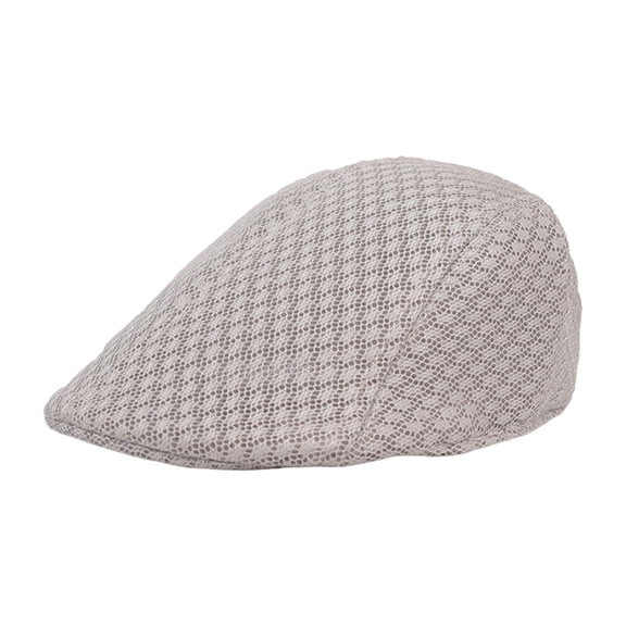 MEICHEN Men's Mesh Beret Hat Solid Color Driving Work Hat Breathable Newsboy Cap for Men Lightweight Flat Cap