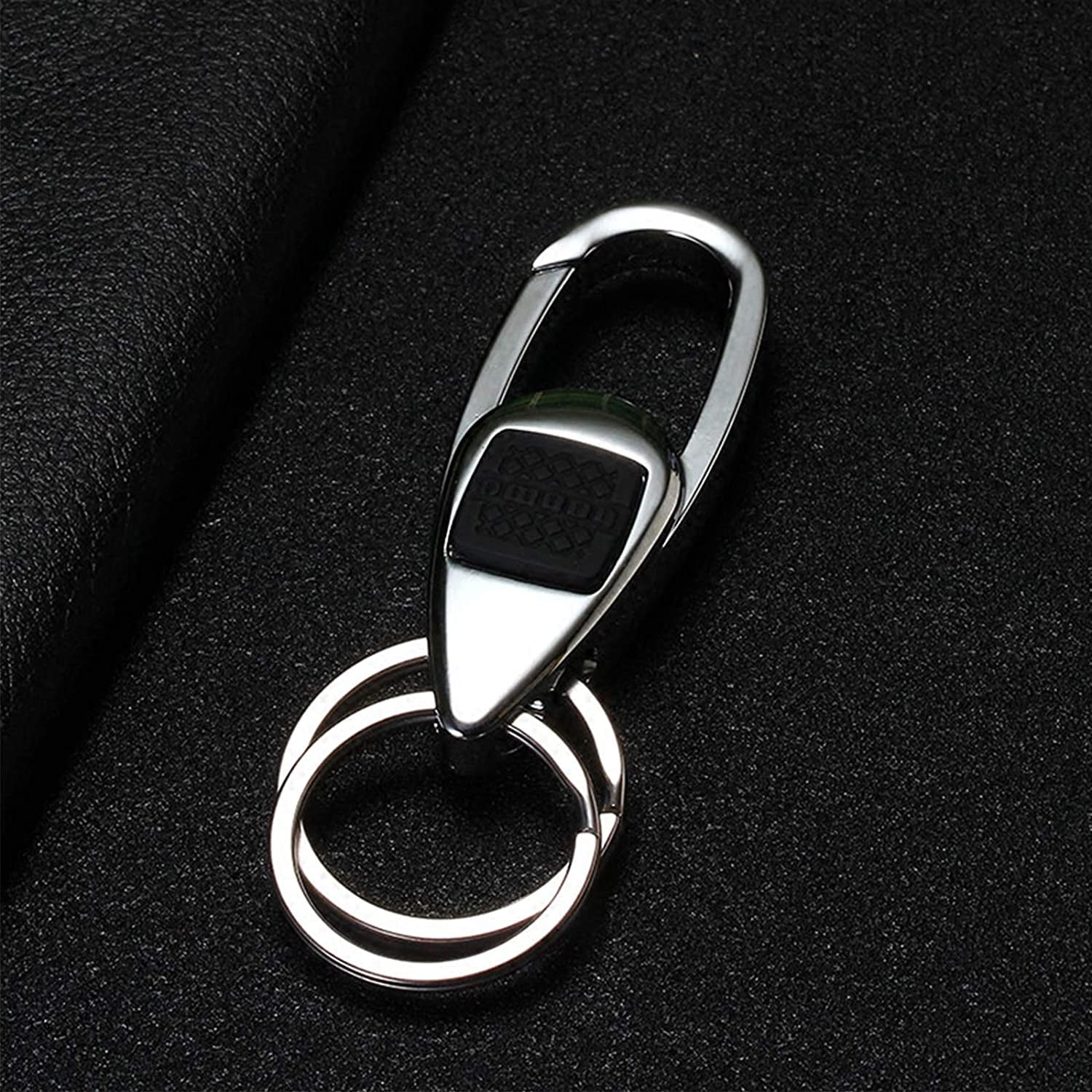 6 Pcs Key Chain with Heavy Duty Car Keychain for Men and Women - Black