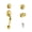 Brushed Gold, variant on Front Door Lock Handle and Deadbolt Set,Entry Handleset Exterior with Interior Door Knob,Modern Style, Reversible for Left &Right Hand Door